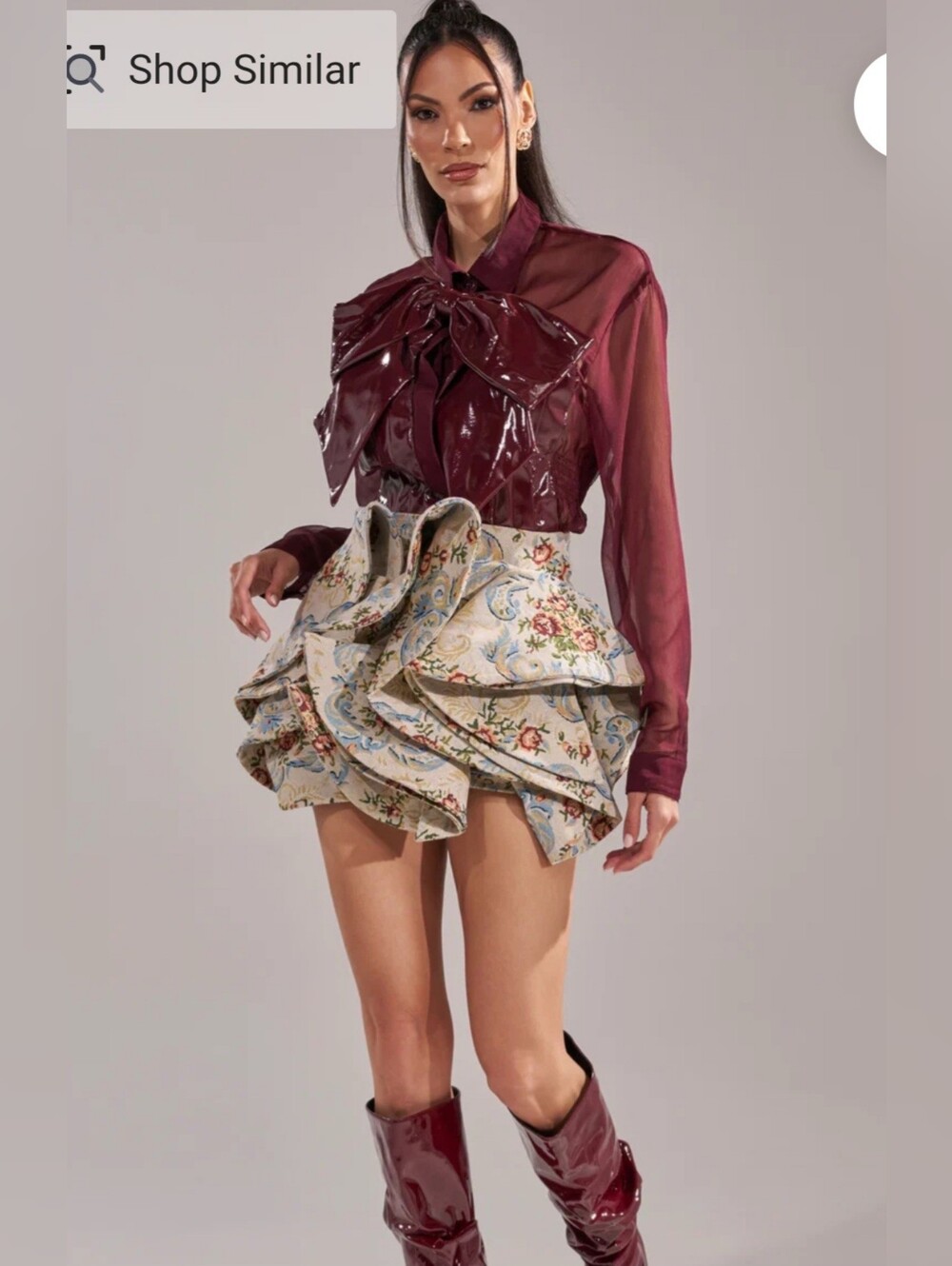 Akira Floral Baby Ruffle Skirt Size Large